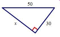 Find the unknown side length x. Write your answer in simplest radical form. A.35 B-example-1