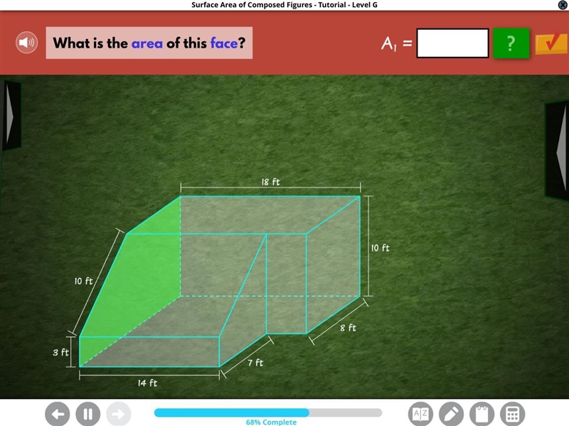 What is the area of this face?-example-1