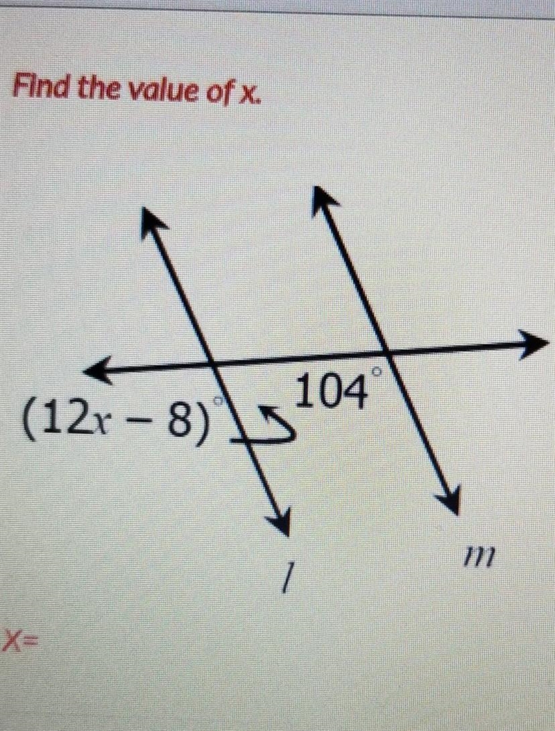 Find the value of x.​-example-1