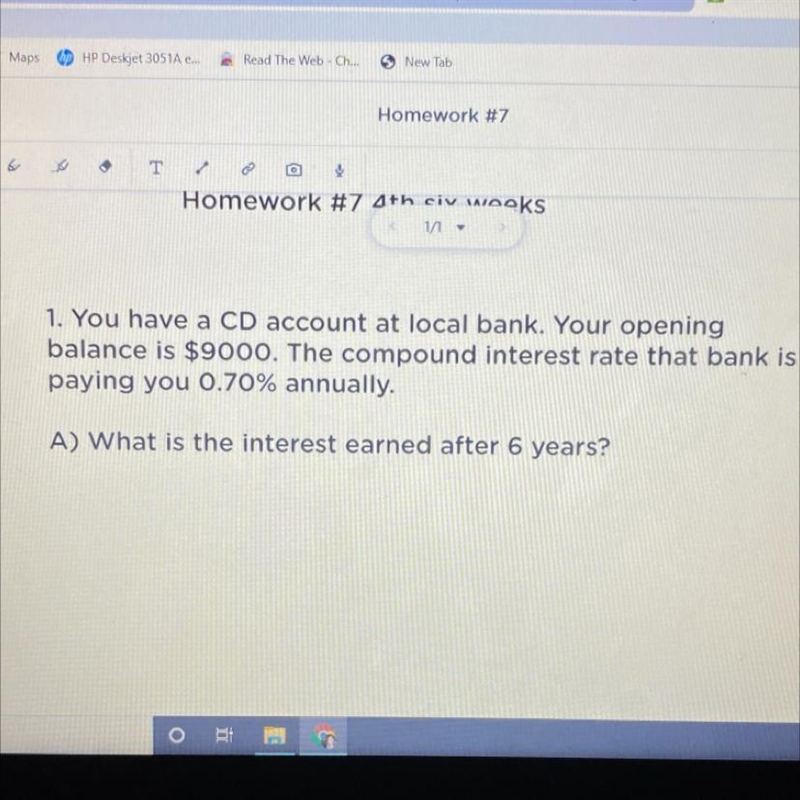 1. You have a CD account at local bank. Your opening balance is $9000. The compound-example-1