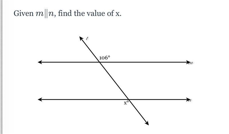 Given m || n, find the value of x. (Check link)-example-1