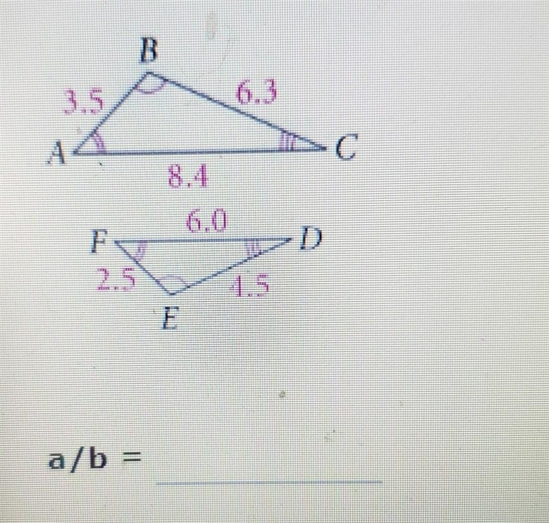 Please help :/ What is the similarity ratio of the top triangle to the lower triangle-example-1