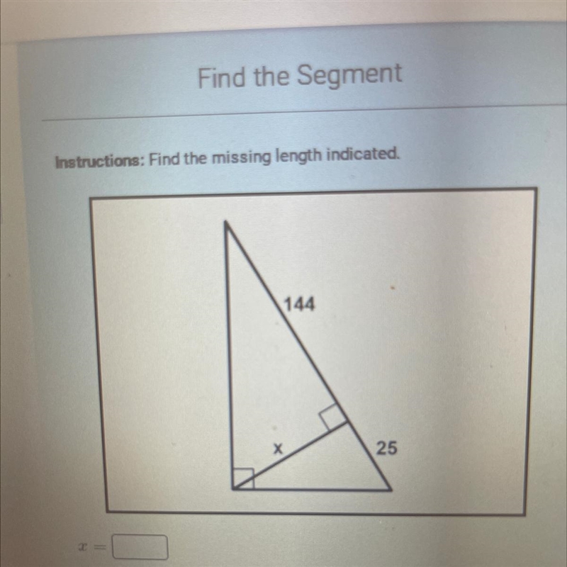 Instructions: Find the missing length indicated. PLEASE HELP, NO LINKS PLEASE-example-1