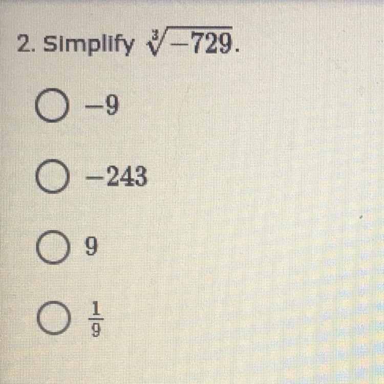 2. Simplify 7-729. Please I need help-example-1