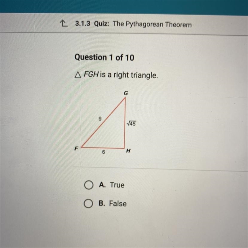 Is this a right triangle?-example-1