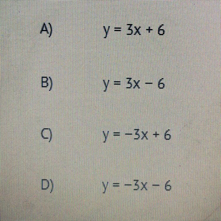 ￼ which linear equation represents the graph?-example-1