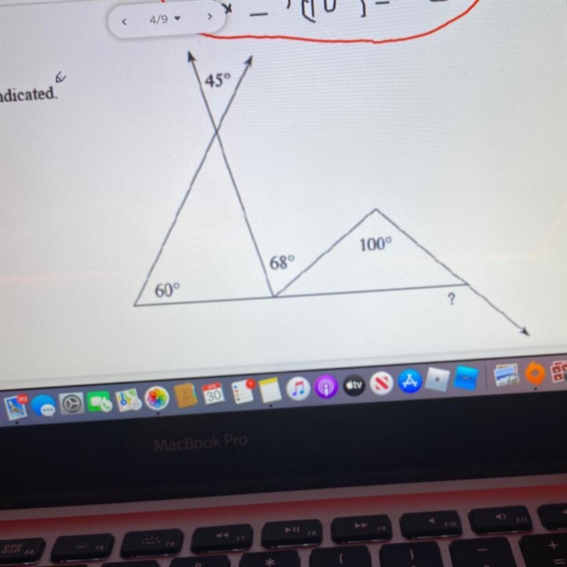 Find the measure of the angle indicated PLEASE HELP-example-1