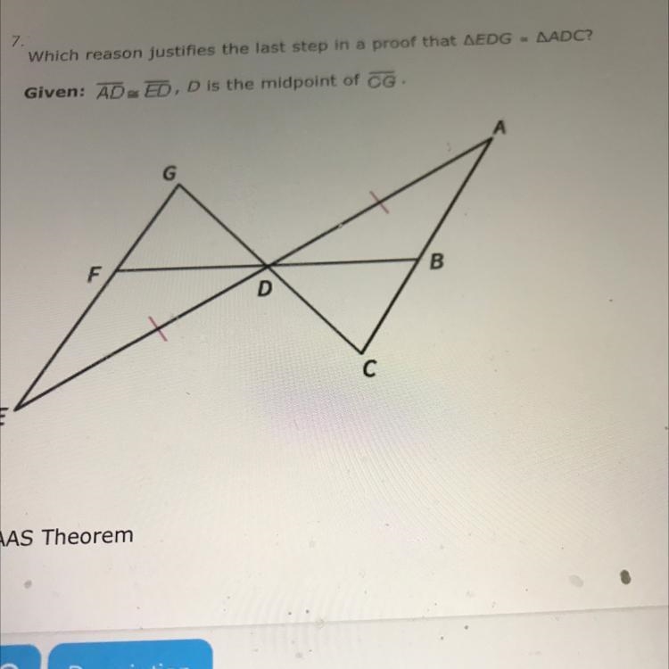 A AAS THEOREM B CPCTC C SAS POSTULATE D ASA POSTULATE-example-1