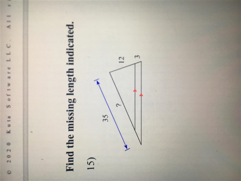 Find the missing length. The triangles are similar. Can someone help me? Need to show-example-1