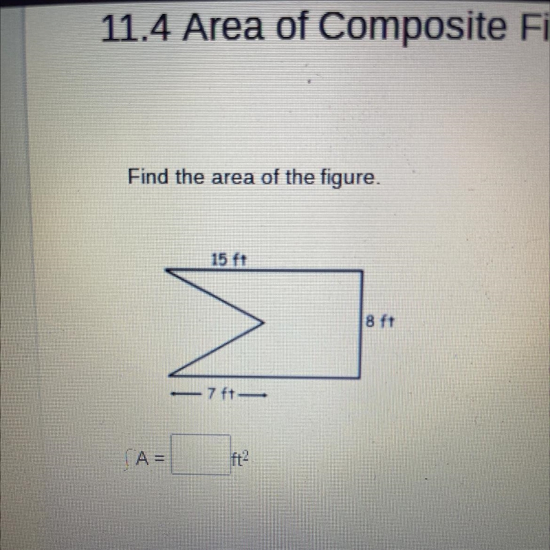 Find the area of the figure.-example-1