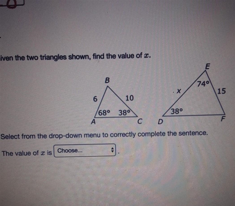 What is the value of x, pls no jokes​-example-1