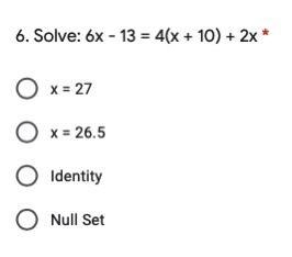 Solve: 6x - 13 = 4(x + 10) + 2x-example-1