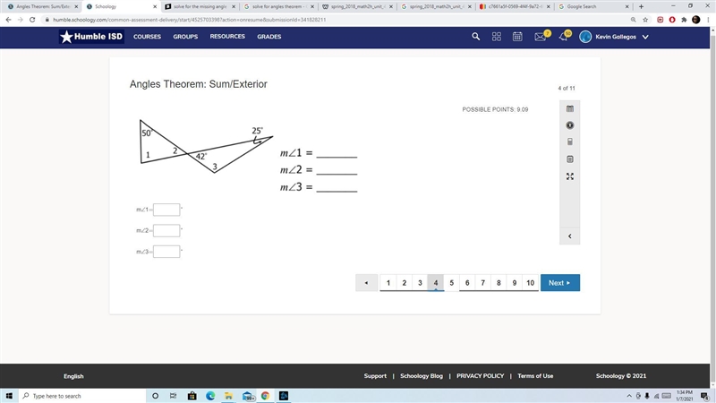 Solve for missing angle-example-1