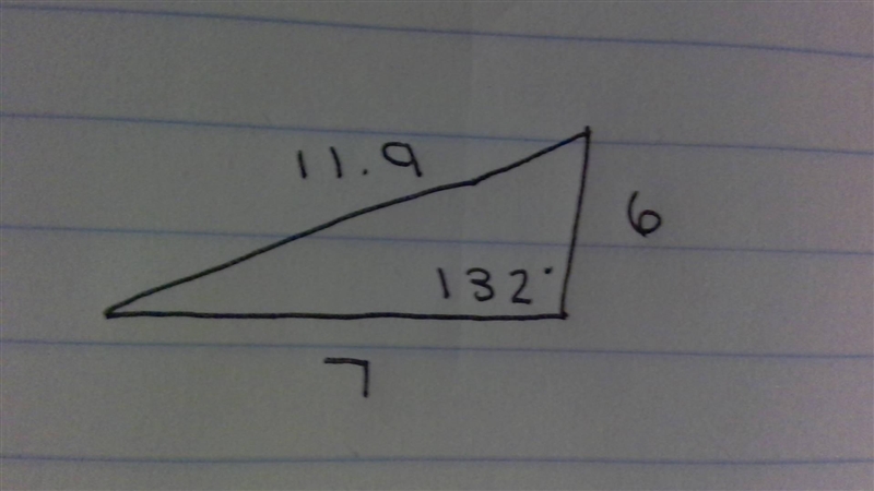 Classify the following triangle. Check all that apply A. Isosceles B. Obtuse C. Acute-example-1