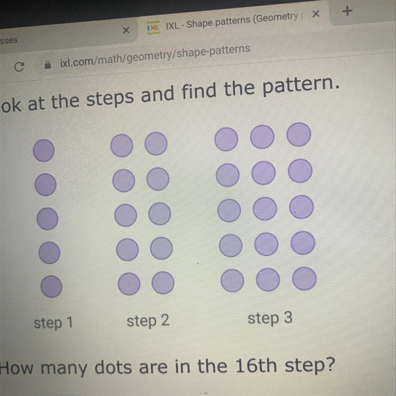 How many dots are in the 16th step-example-1