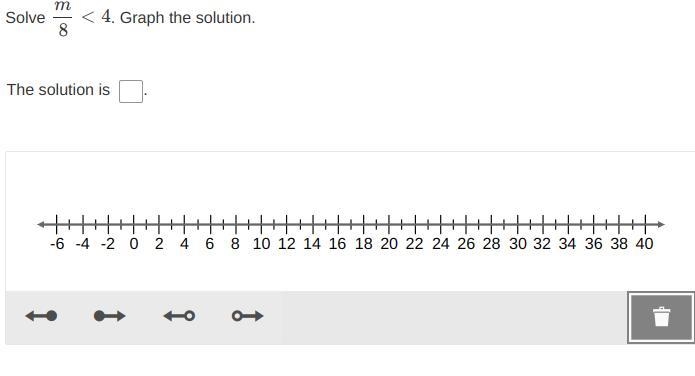 Open or closed circle? What is the answer for the number line? What is the solution-example-1