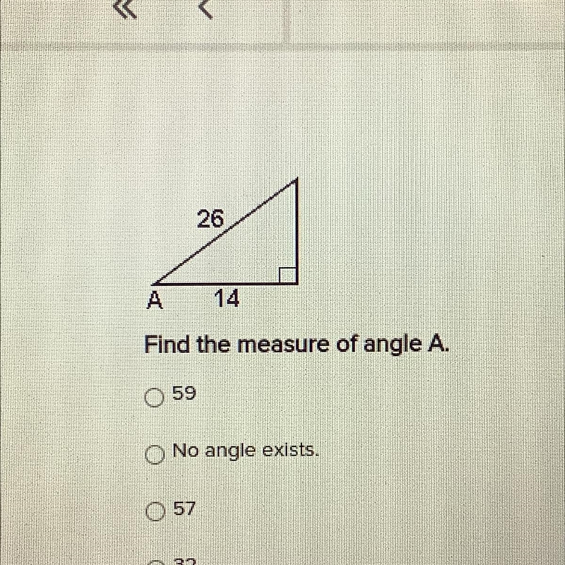 Emergency! Find the measure of angle A-example-1