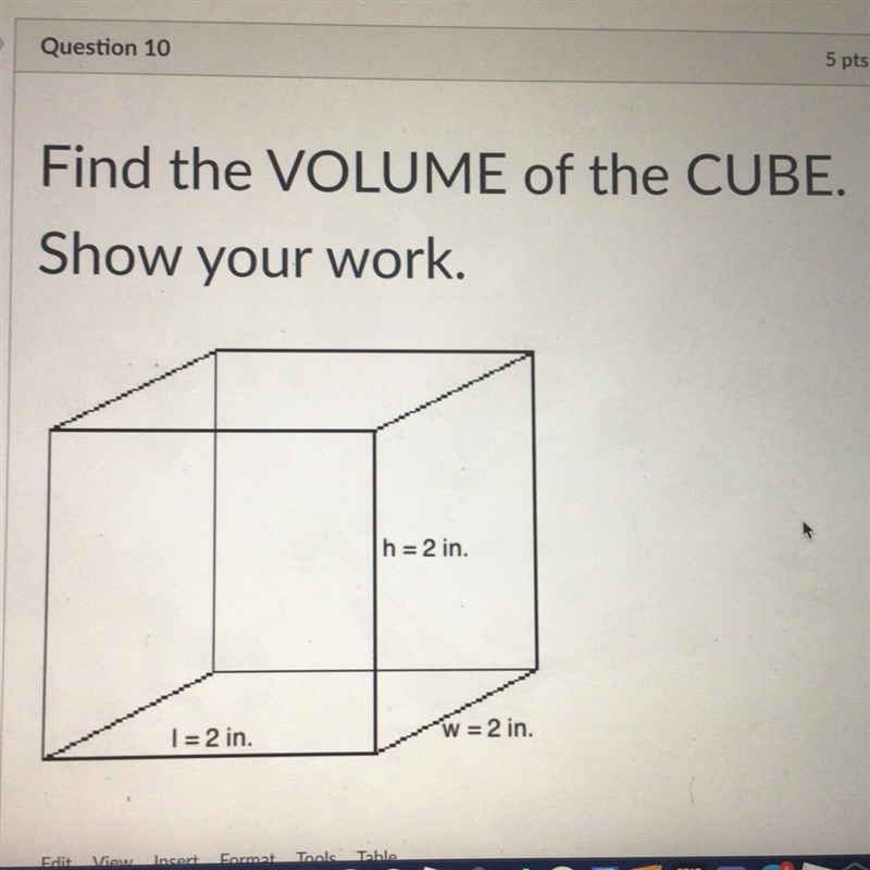 What’s the volume of this cube?-example-1