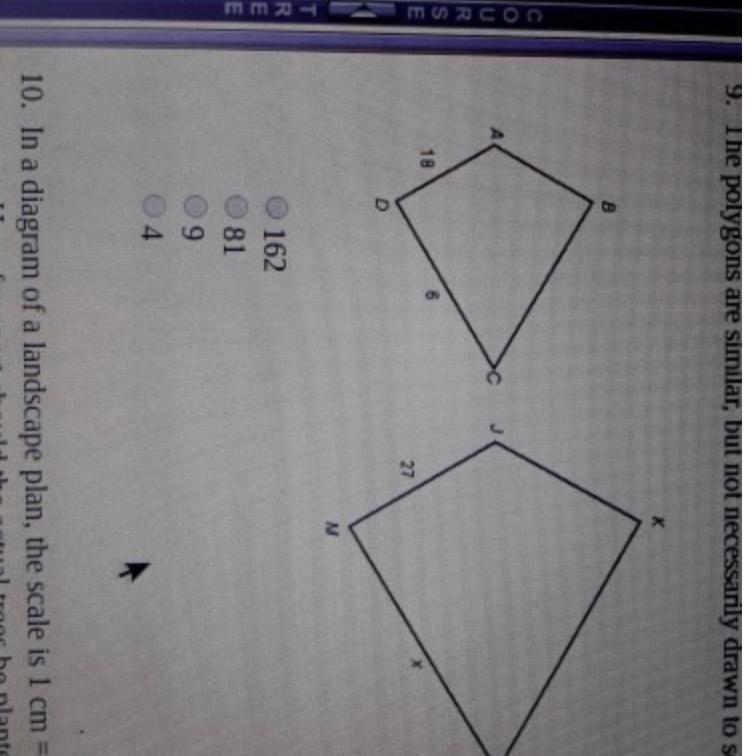 The polygons are similar, but not necessarily drawn to scale.-example-1