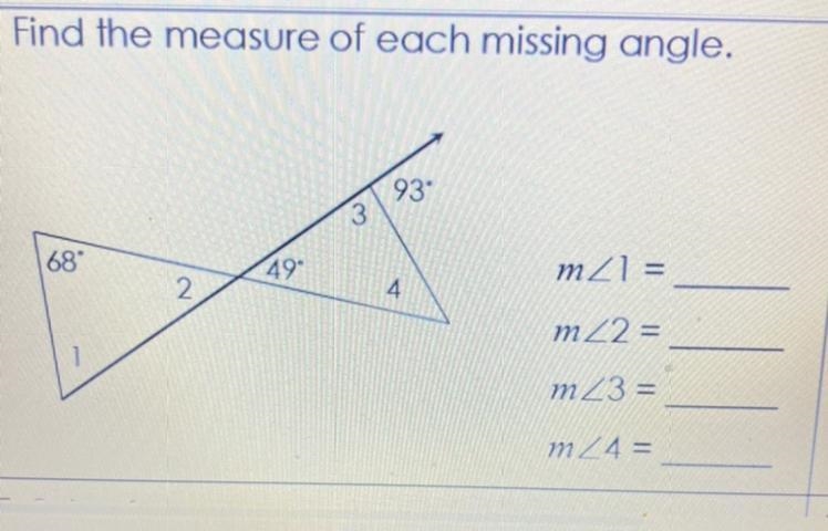 Find the measure of each missing angle-example-1