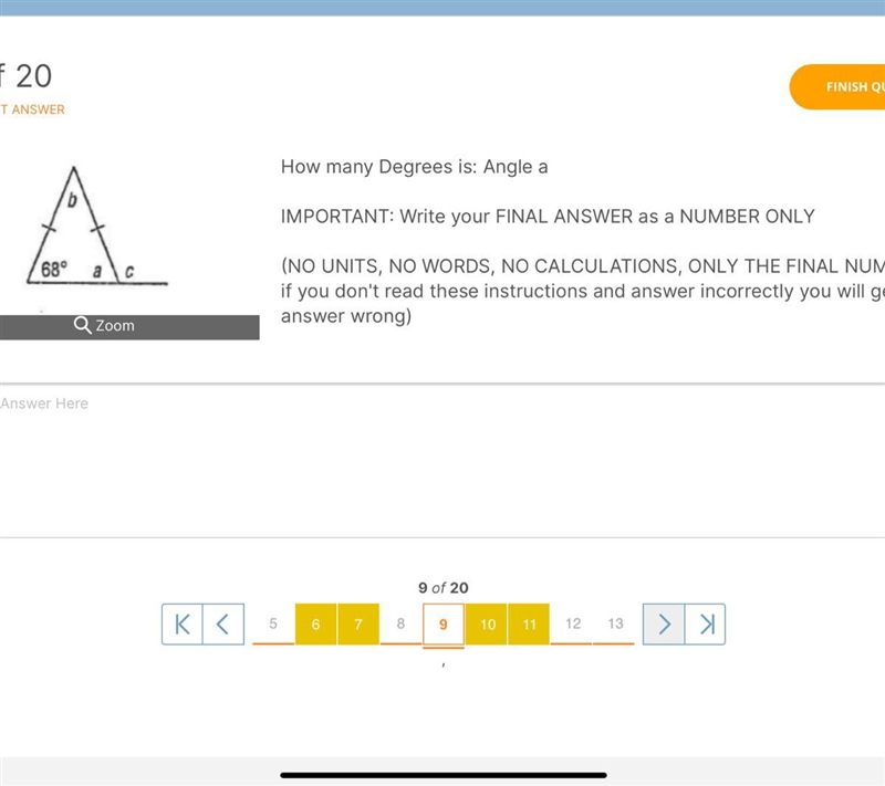 HOW MANY DEGREES IS Angele a?-example-1