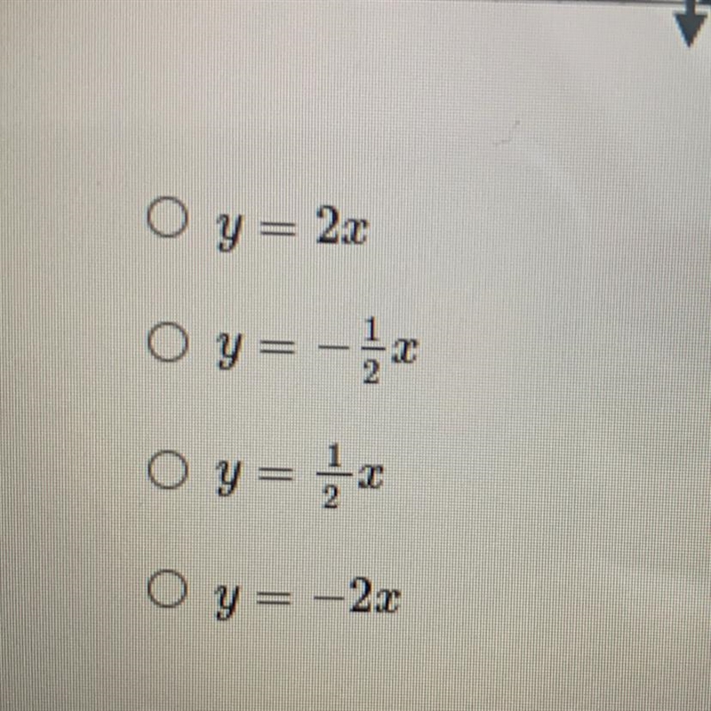 Which of the following equations best represents the relationship between x and y-example-1