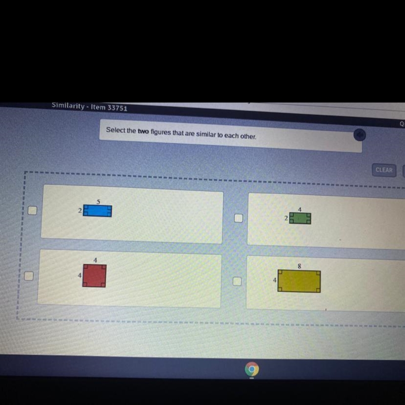 Select the two figures that are similar to each other.-example-1