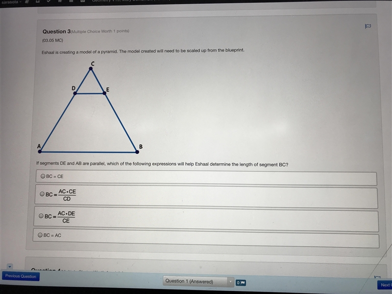 Segments DE and AB are parallel-example-1