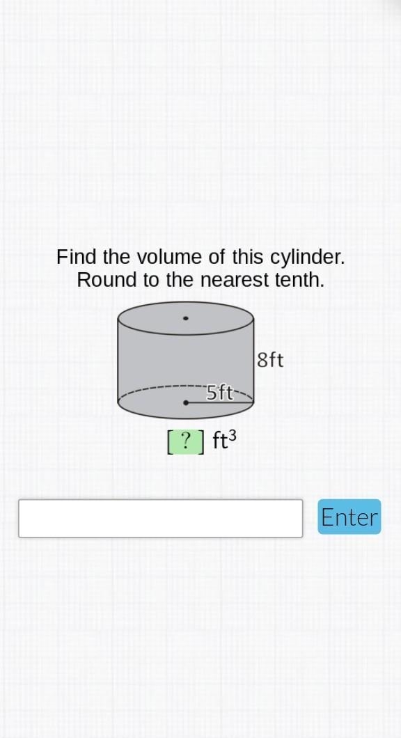 Find the volume of the cylinder​-example-1