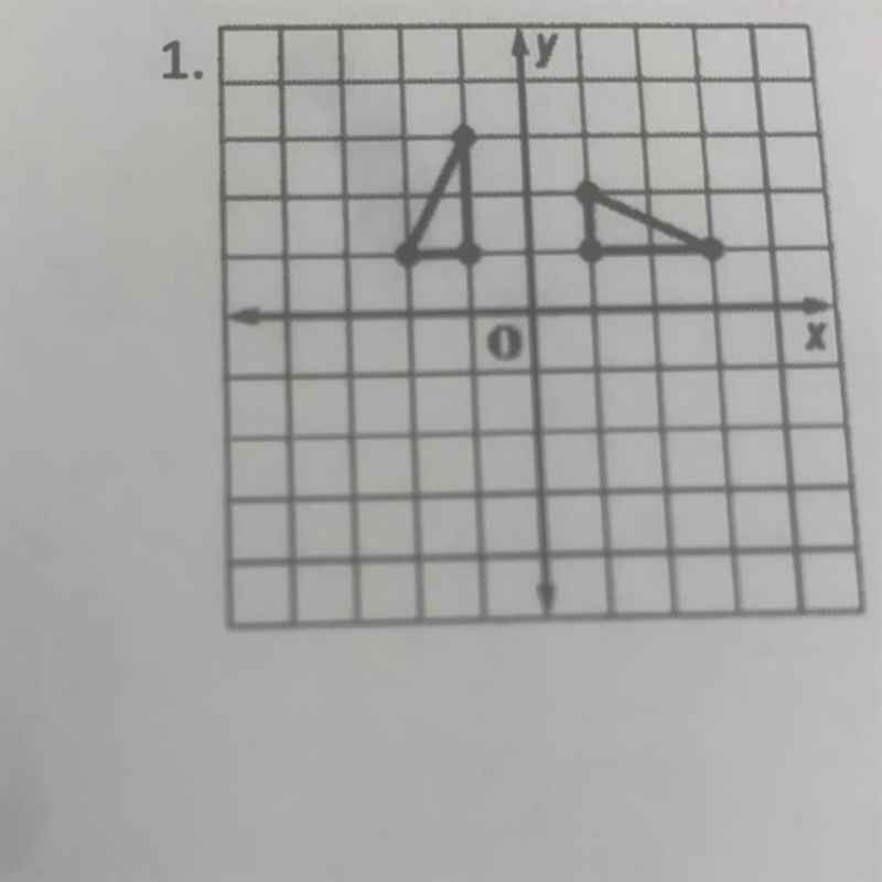 Identify the congruence transformation shown as a reflection, translation or rotation-example-1