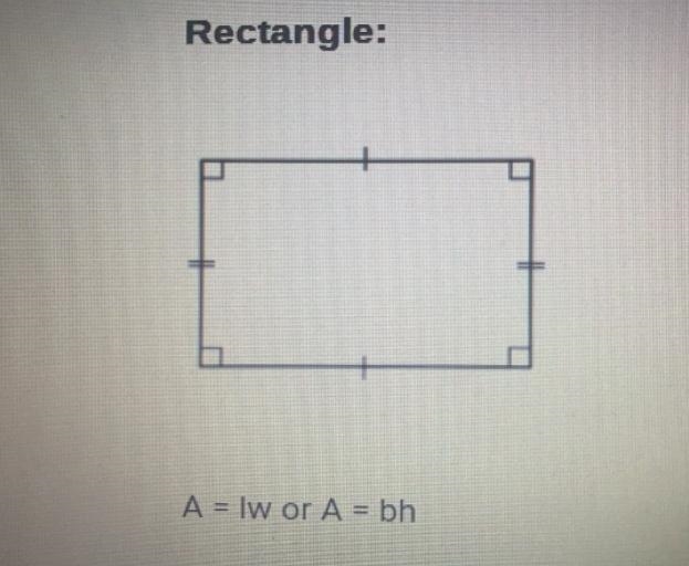 1. a rectangular room measures 10 feet by 12 feet. What is the area of the room? 2. What-example-1