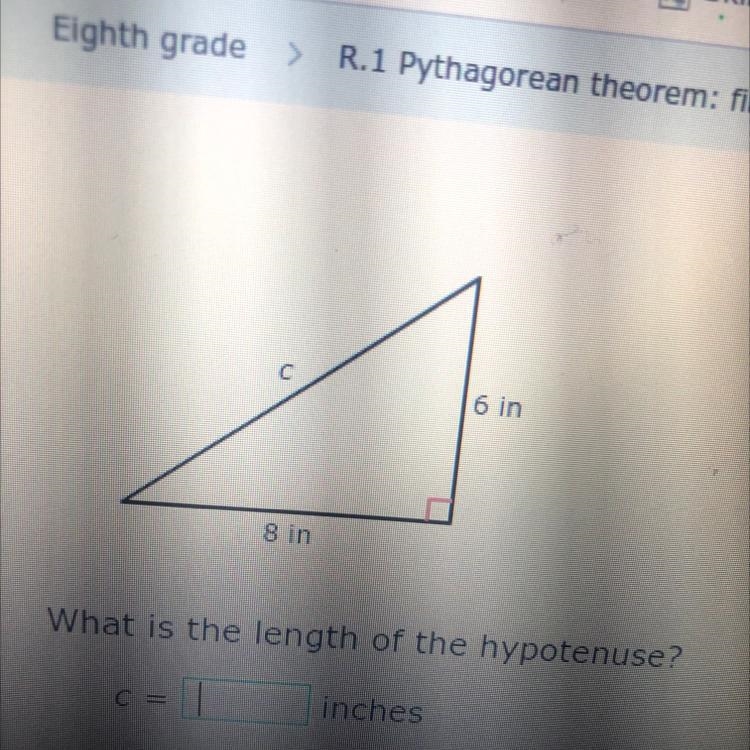 Pythagorean theorem-example-1