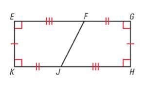 Which is not a pair of congruent sides in the diagram below? EF and JH EK and GH KJ-example-1