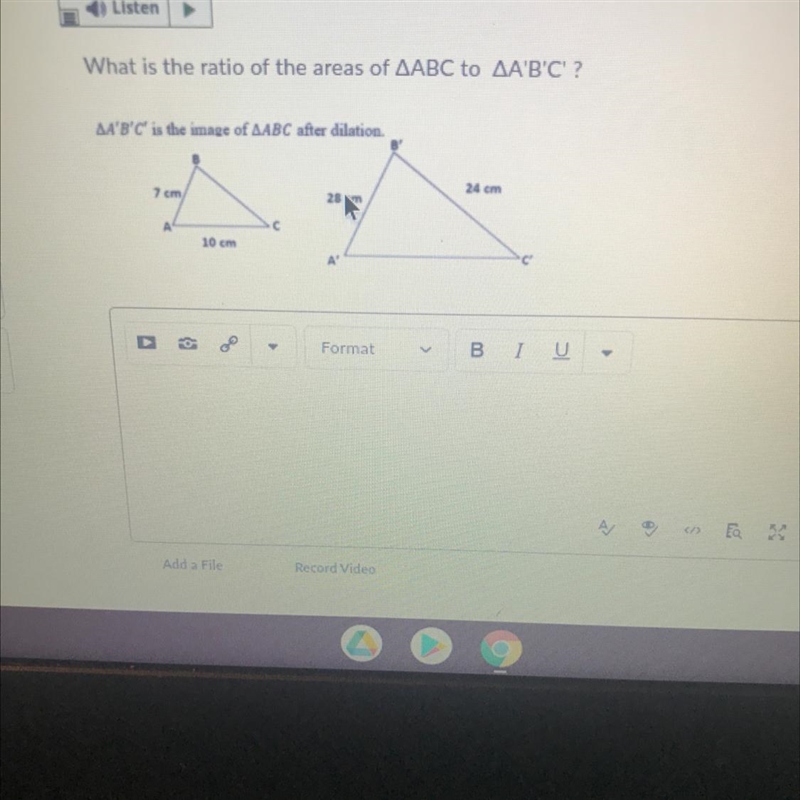 What is the ratio of the areas of AABC to AA'B'C' ? Help please I only have 36 minutes-example-1