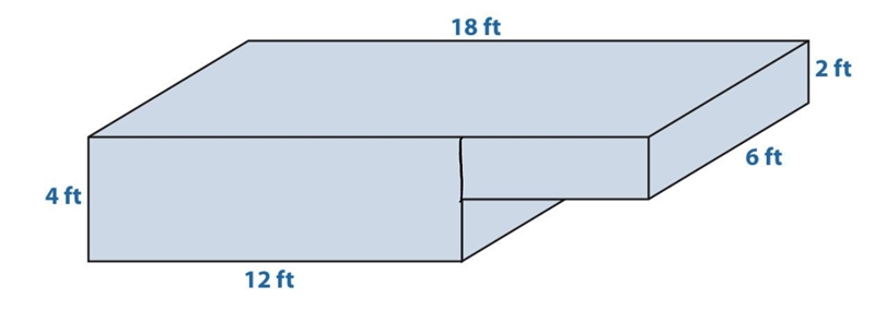 Rami designed a small pond for a restaurant. The diagram below shows the measurements-example-1