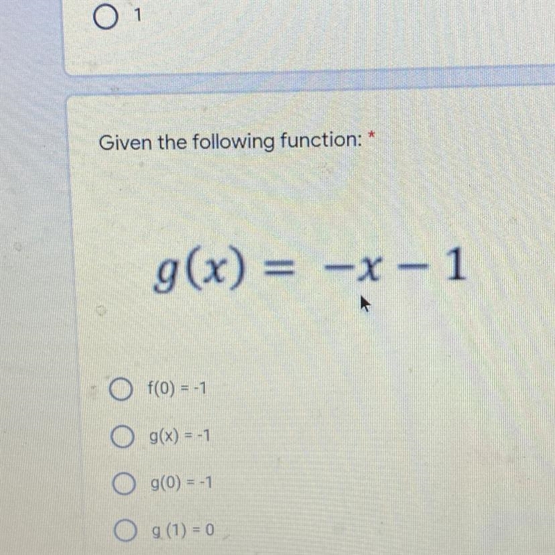 Please help g(x) = -x - 1-example-1