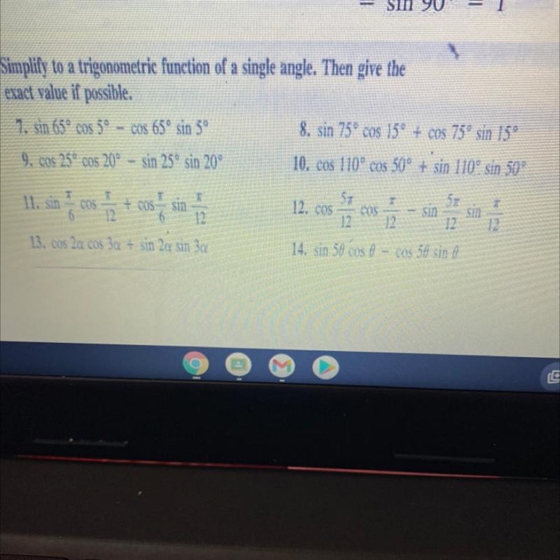 Cos 25° cos 20° - sin 25° sin 20° please help-example-1