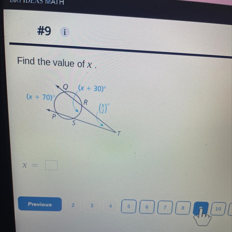 Find the value of x?-example-1