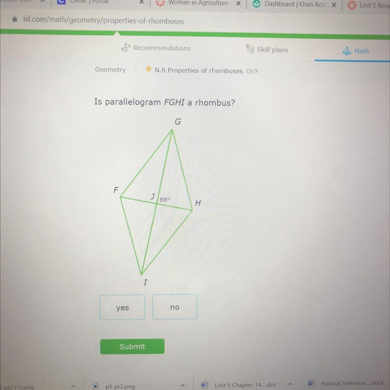 I really need help I keep getting these wrong! Is this a rhombus?-example-1