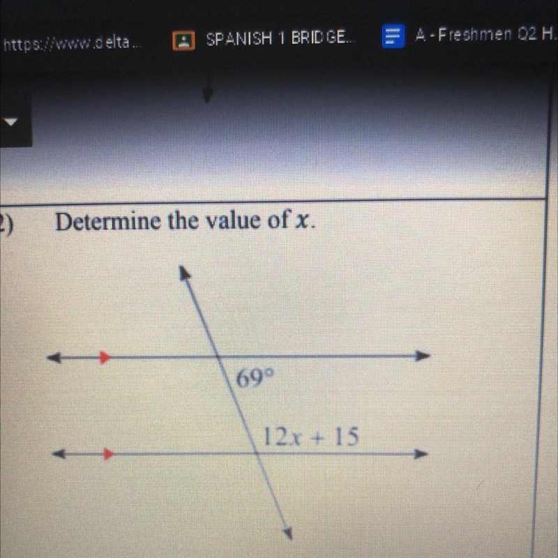 Determine the value of x-example-1