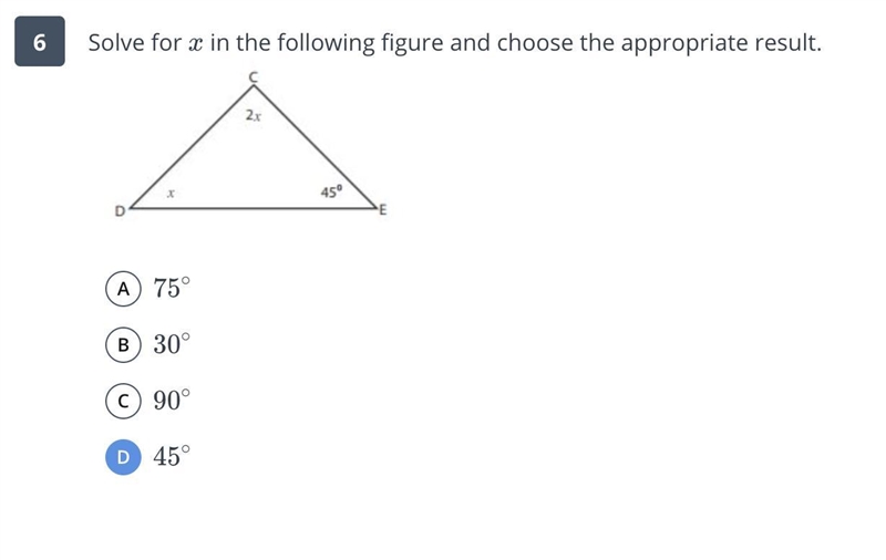 Solve for x in the following figure.-example-1