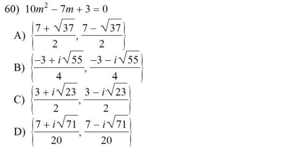 Solve using the quadratic formula. Show all work. Write each solution in simplest-example-1