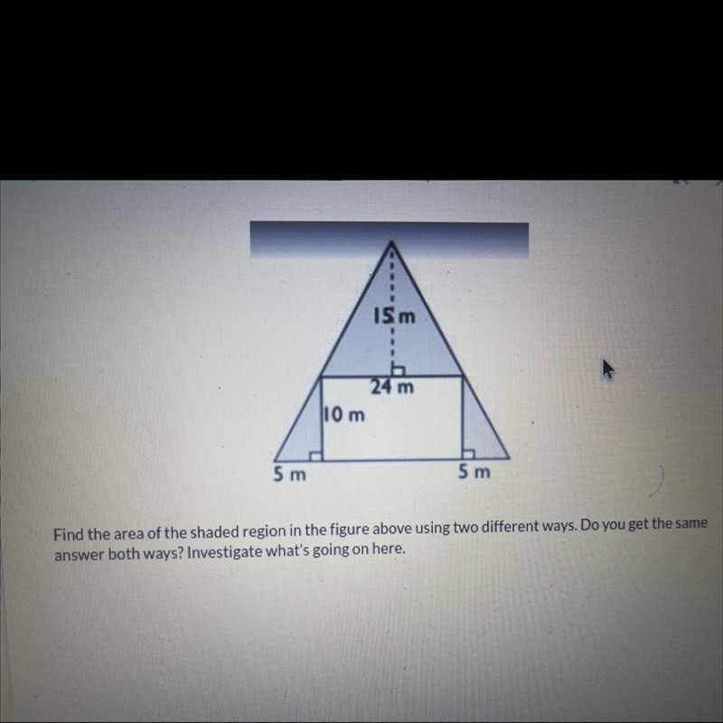 Find the area of the shaded region in the figure above using two different ways. Do-example-1