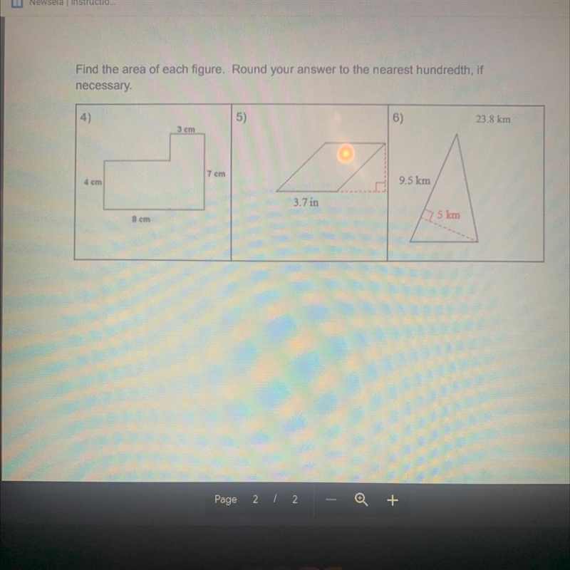 How do i find the area for number 4?-example-1