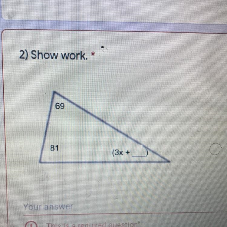 The missing number in the box is 3, find the value of X and show work please-example-1