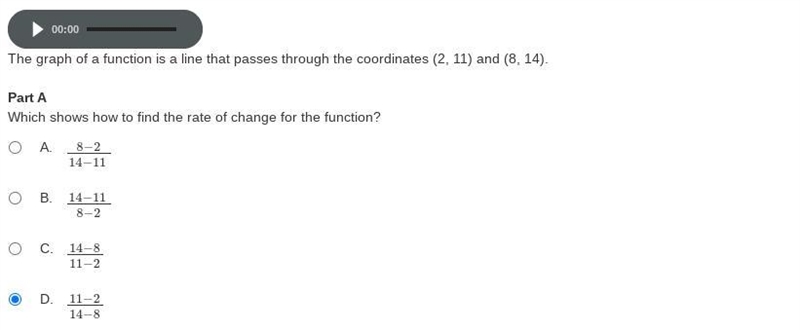 The graph of a function is a line that passes through the coordinates (2, 11) and-example-1