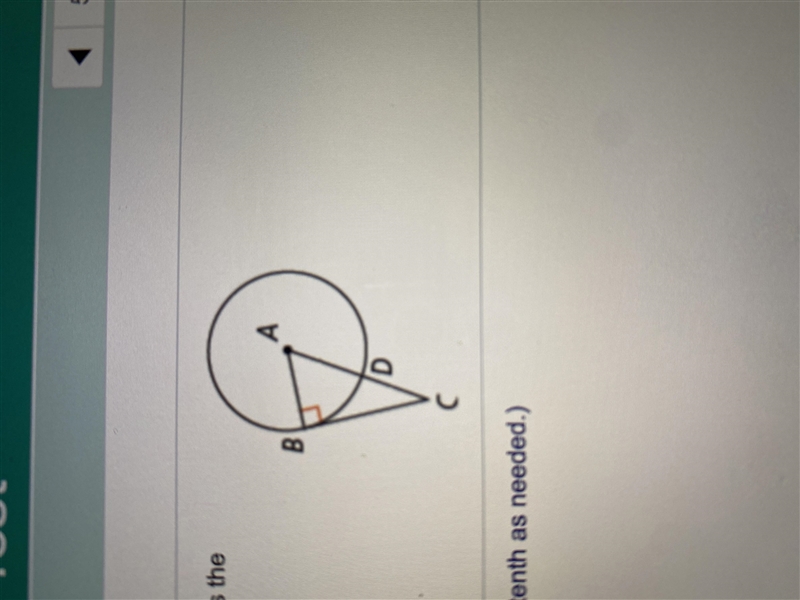 Ac=14 bc=11 what is the radius-example-1