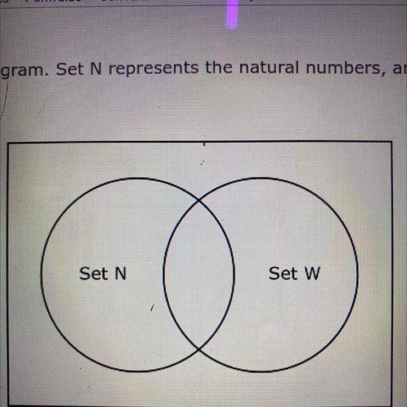 Two sets are shown in the Venn diagram. Set N represents the natural numbers, and-example-1