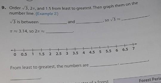 Order 3. 27, and 1.5 from least to greatest. Then graph them on the number line. (Example-example-1