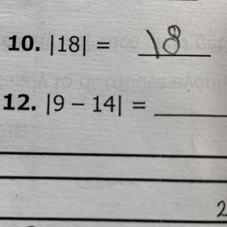 What does this equal to |9-14|-example-1